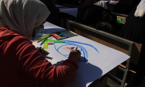 برگزاری رقابت نقاشی به مناسب روز جهانی دختر در هرات